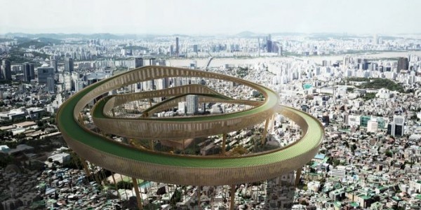 腦洞大開“首爾環(huán)路”，建筑浮于天空，進(jìn)行人工光合作用