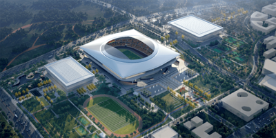 雄安體育中心開建，投資25億，設計以“山水·印章”為理念