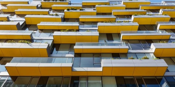 華盛頓住宅綜合體，堆疊的懸臂立面