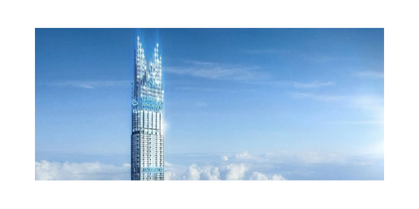 迪拜這座世界最高的住宅樓，竟然有鉆石尖頂加冕！